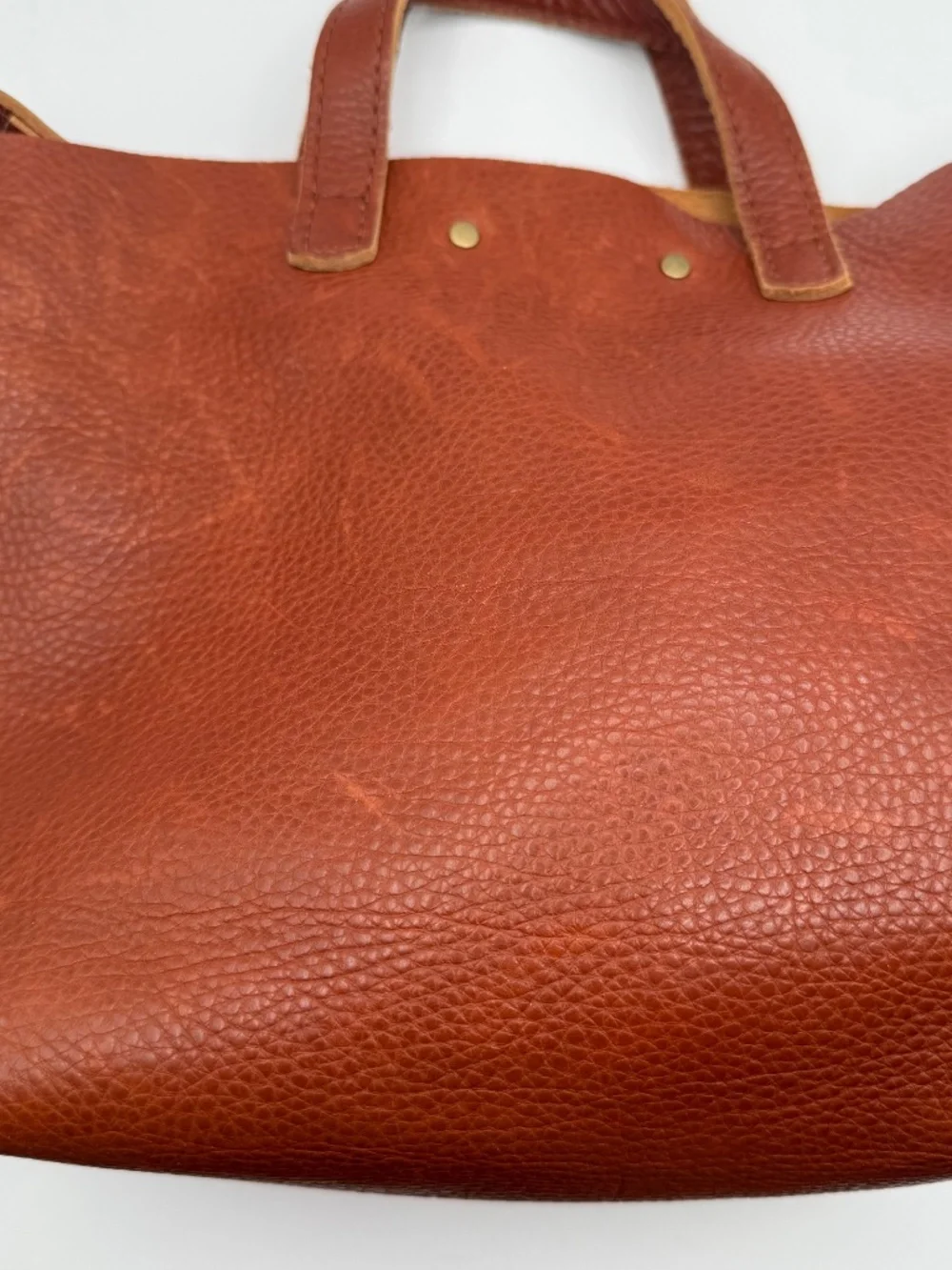 Portland Leather Goods Maple or Sedona Mini Classic Snap Crossbody Tote VGUC - Picture 4 of 12